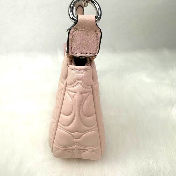 Coach Wristlet Nolita 19 In Signature Leather In Silver Blush NWT CZ456 - Picture 5 of 11